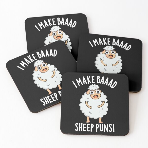 Item preview, I Make Bad Sheep Puns Funny Animal Pun (Dark BG) designed and sold by punnybone.