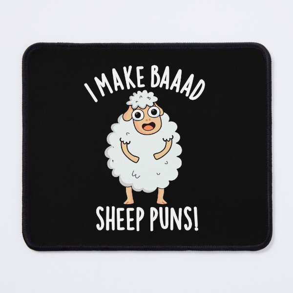 Item preview, I Make Bad Sheep Puns Funny Animal Pun (Dark BG) designed and sold by punnybone.