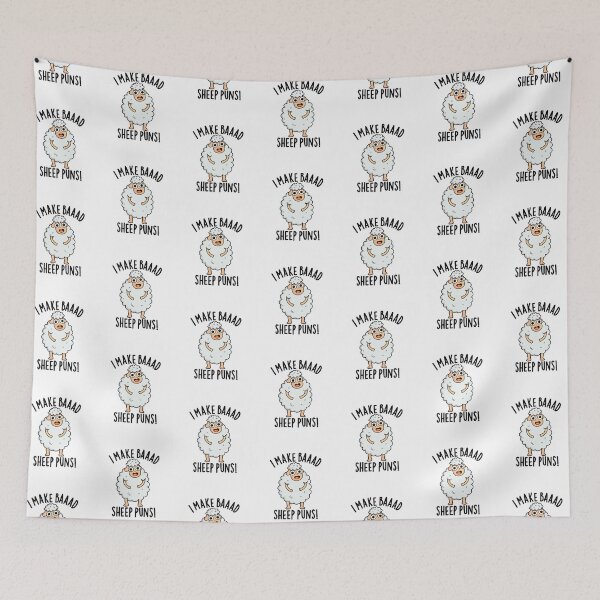 Item preview, I Make Bad Sheep Puns Funny Animal Pun  designed and sold by punnybone.