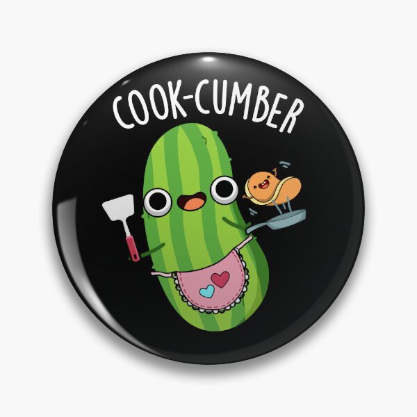 Item preview, Cook-cumber Funny Cucumber Pun (Dark BG) designed and sold by punnybone.