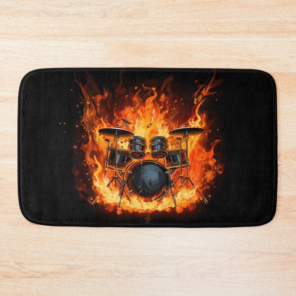Item preview, Drumset in the Flames designed and sold by Melodic-Designs.