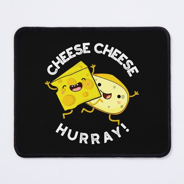 Item preview, Cheese Cheese Hurray Funny Cheese Pun (Dark BG) designed and sold by punnybone.