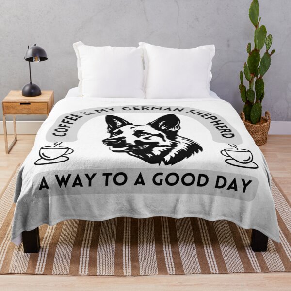 Item preview, Coffee and German Shepherd A Way To A Good Day designed and sold by SoulPaws.