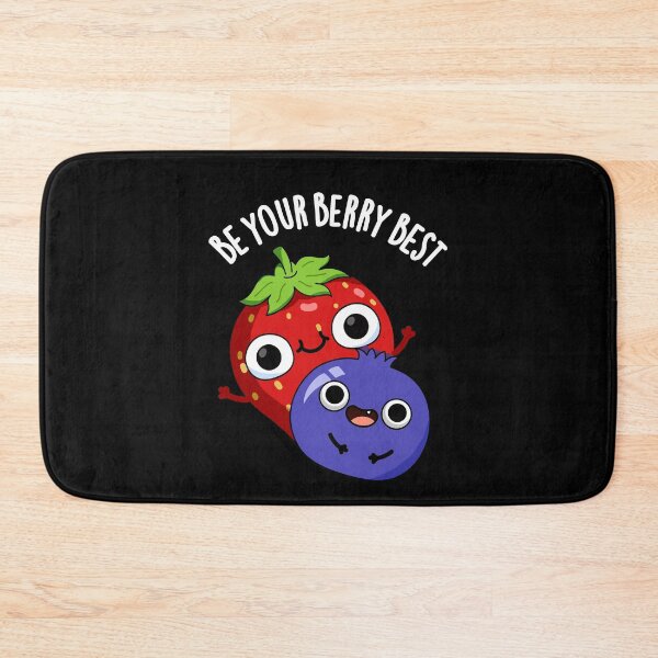 Item preview, Be Your Berry Best Funny Fruit Pun (Dark BG) designed and sold by punnybone.