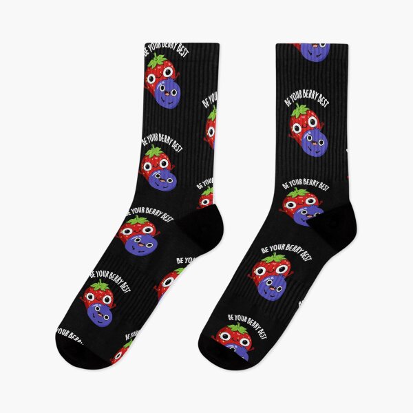 Item preview, Be Your Berry Best Funny Fruit Pun (Dark BG) designed and sold by punnybone.