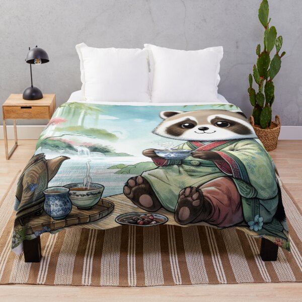 Item preview, Tanuki friend in a charming tea garden designed and sold by joejiing.