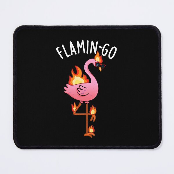 Item preview, Flamin-go Funny Flamingo Pun (Dark BG) designed and sold by punnybone.