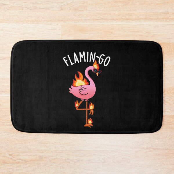 Item preview, Flamin-go Funny Flamingo Pun (Dark BG) designed and sold by punnybone.