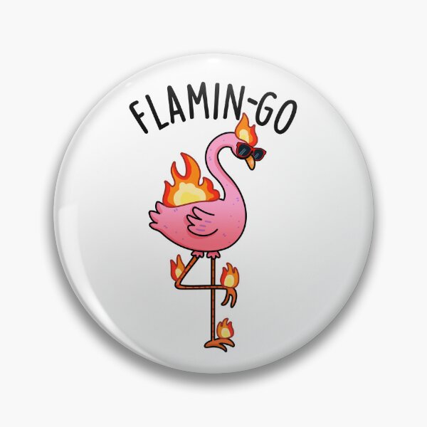 Item preview, Flamin-go Funny Flamingo Pun  designed and sold by punnybone.