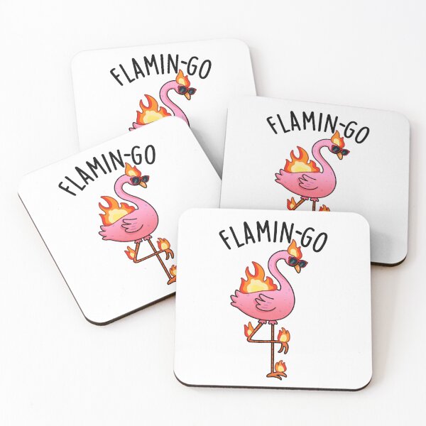 Item preview, Flamin-go Funny Flamingo Pun  designed and sold by punnybone.