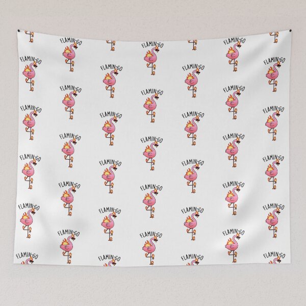 Item preview, Flamin-go Funny Flamingo Pun  designed and sold by punnybone.