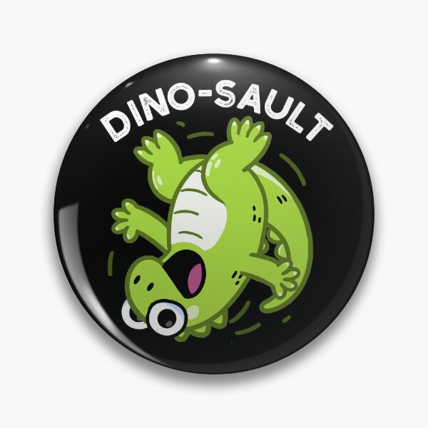 Item preview, Dinosault Funny Dinosaur Pun (Dark BG) designed and sold by punnybone.