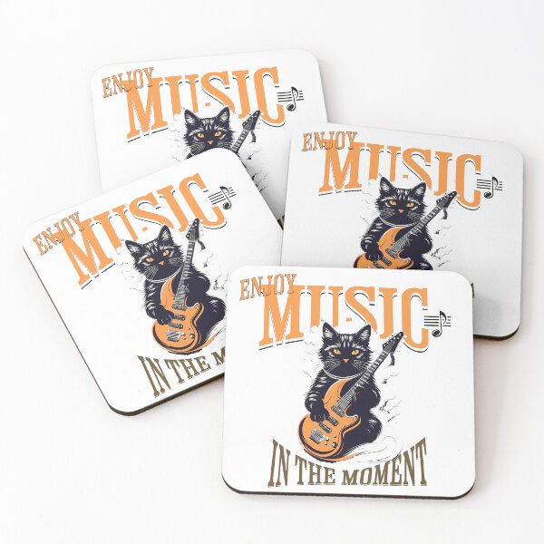 Item preview, Creative Retro Cats: Digital Art with Unique Guitars designed and sold by Artedig.