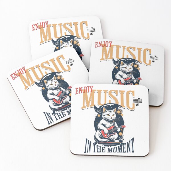 Item preview, Cat Sounds: Cats and Guitars in Vintage Style Digital Art designed and sold by Artedig.