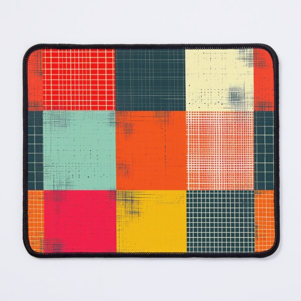 Item preview, Retro Grid Color Block Patchwork designed and sold by ColorfulVanilla.