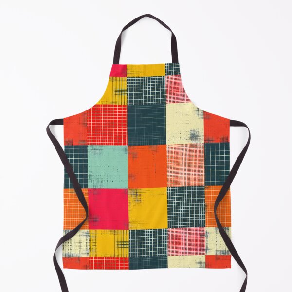 Item preview, Retro Grid Color Block Patchwork designed and sold by ColorfulVanilla.