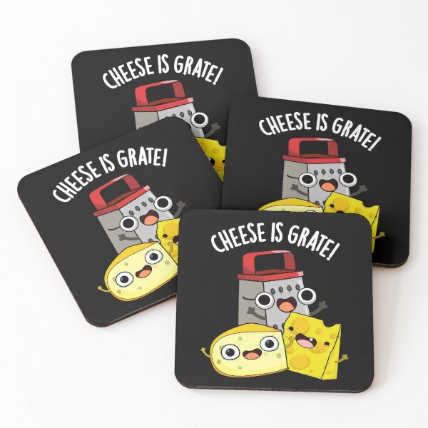 Item preview, Cheese Is Grate Funny Food Pun (Dark BG) designed and sold by punnybone.