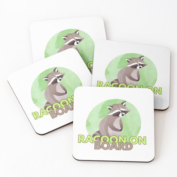 Item preview, funny, kawaii, racoons designed and sold by warningstickers.
