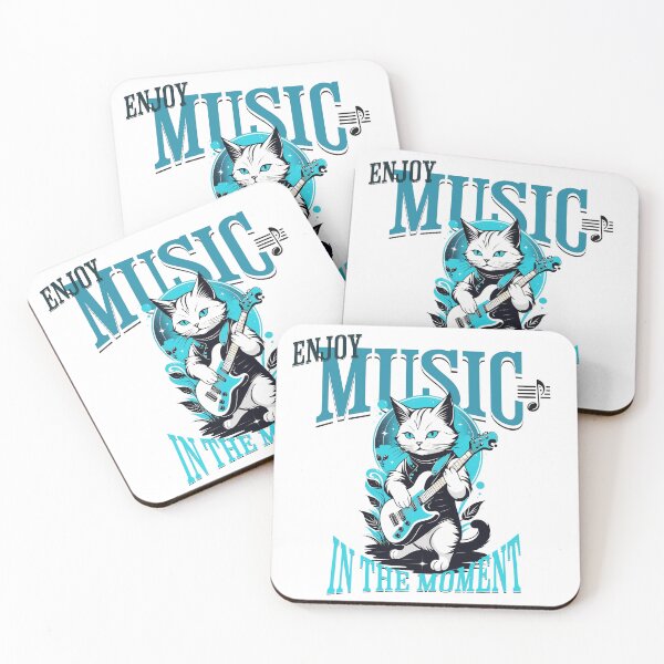 Item preview, Retro Feline Art: Cats with Guitar and Vintage Style designed and sold by Artedig.