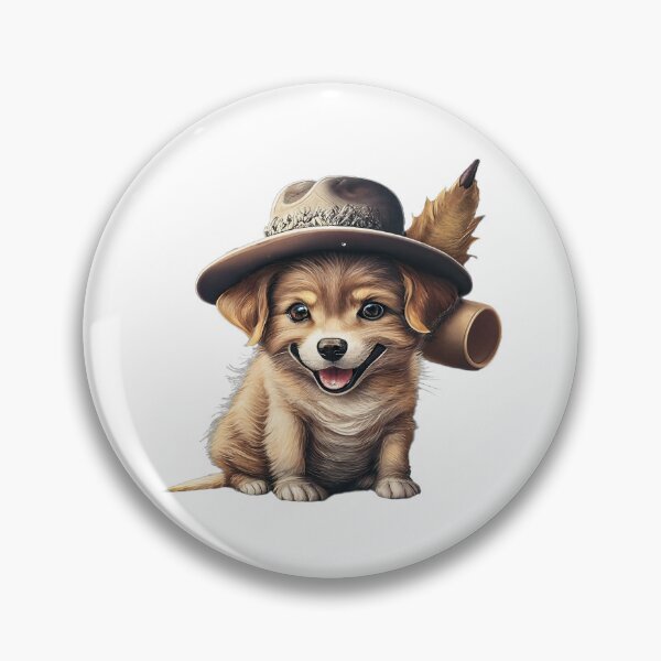 Item preview, A cute, smiling dog wearing a hat designed and sold by MagelliShop.