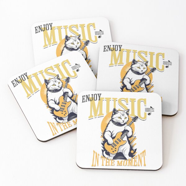 Item preview, Melodic Cats in Digital: Retro Art with Guitars designed and sold by Artedig.