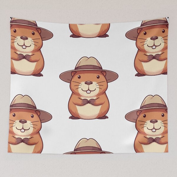 Item preview, Stylish Capybara with Hat designed and sold by ArtfulWeave.