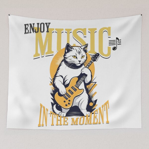 Item preview, Melodic Cats in Digital: Retro Art with Guitars designed and sold by Artedig.