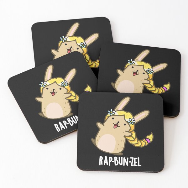 Item preview, Rap-bun-zel Funny Bunny Pun (Dark BG) designed and sold by punnybone.