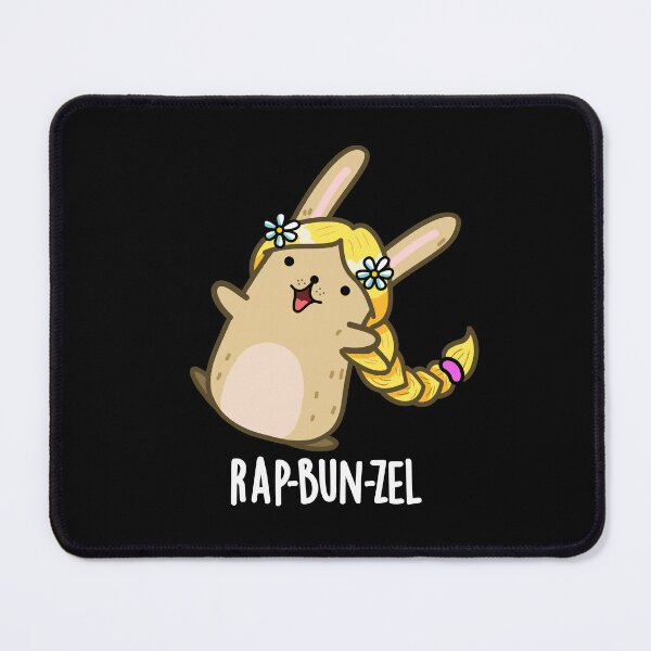 Item preview, Rap-bun-zel Funny Bunny Pun (Dark BG) designed and sold by punnybone.