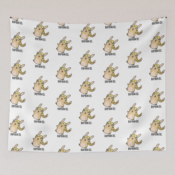Item preview, Rap-bun-zel Funny Bunny Pun  designed and sold by punnybone.