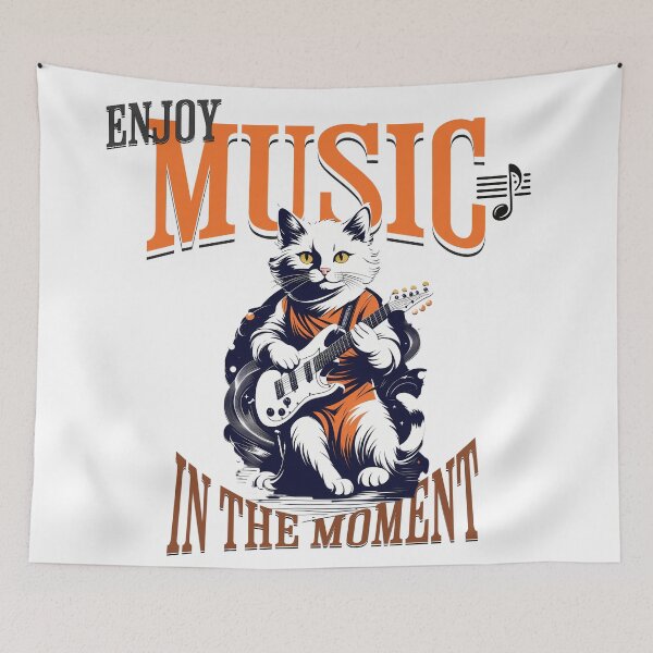 Item preview, Feline Concert: Cats and Guitars in Unique Digital Art designed and sold by Artedig.