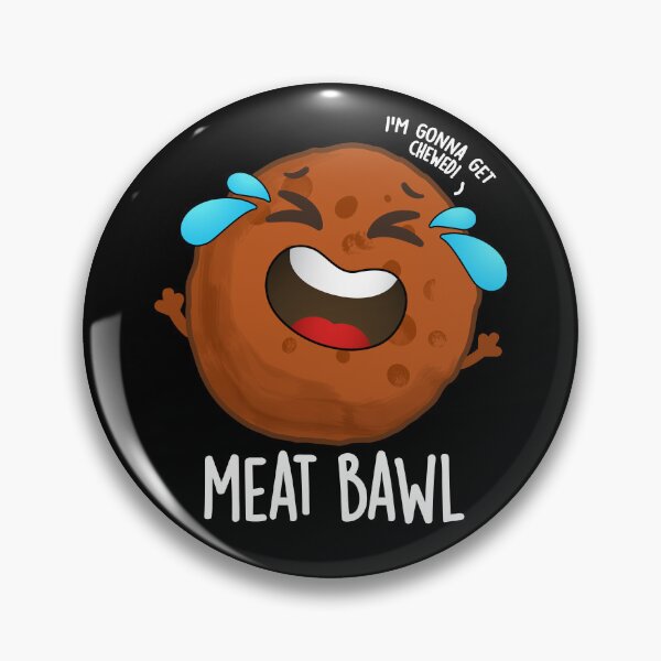 Item preview, Meat-bawl Funny Meatball Pun (Dark BG) designed and sold by punnybone.