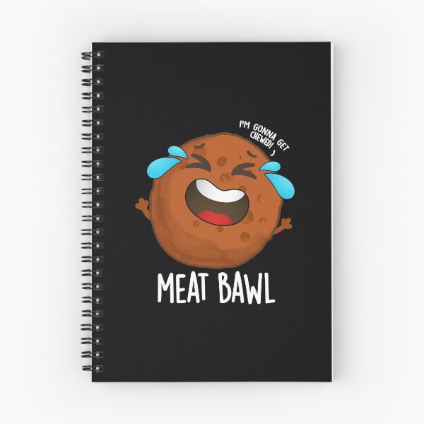 Item preview, Meat-bawl Funny Meatball Pun (Dark BG) designed and sold by punnybone.