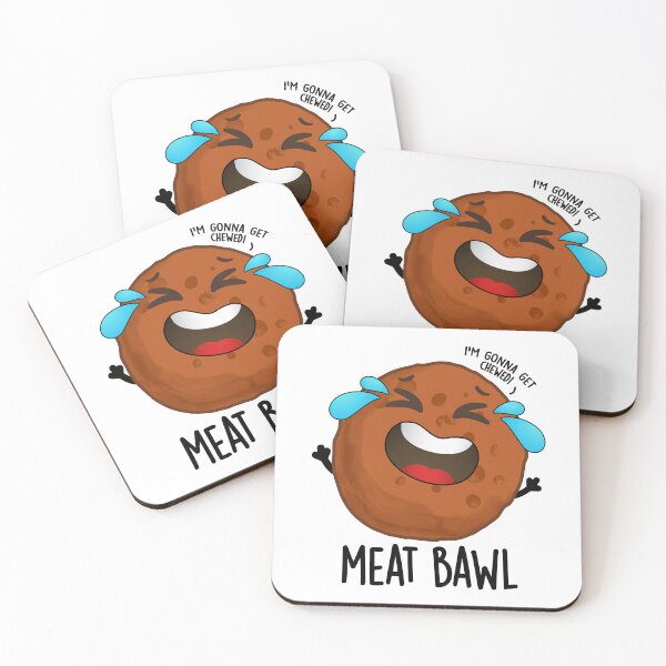 Item preview, Meat-bawl Funny Meatball Pun  designed and sold by punnybone.