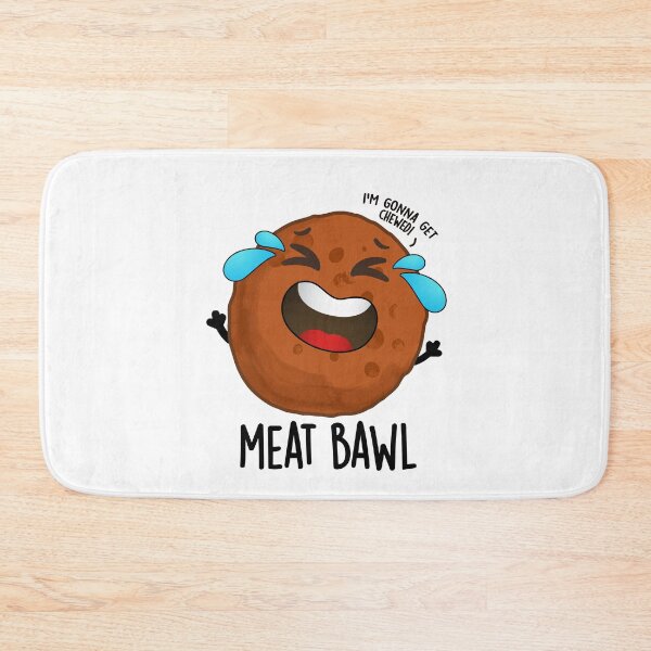 Item preview, Meat-bawl Funny Meatball Pun  designed and sold by punnybone.