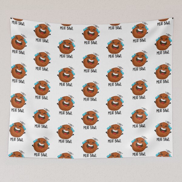 Item preview, Meat-bawl Funny Meatball Pun  designed and sold by punnybone.