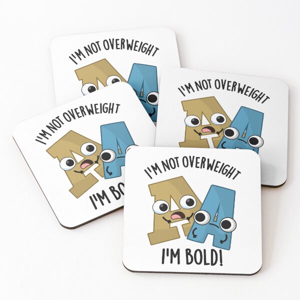 Item preview, I'm Not Overweight I'm Bold Funny Font Pun  designed and sold by punnybone.
