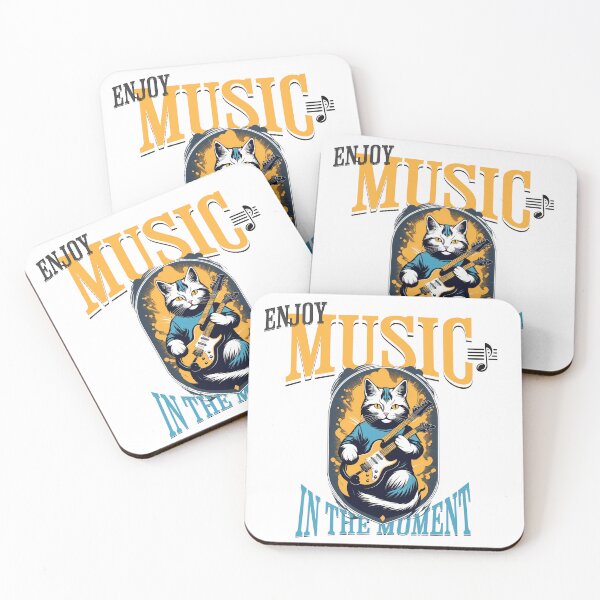 Item preview, Retro Cat Art: Cats with Guitar in Digital Exclusive designed and sold by Artedig.