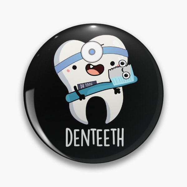 Item preview, Denteeth Funny Teeth Pun (Dark BG) designed and sold by punnybone.