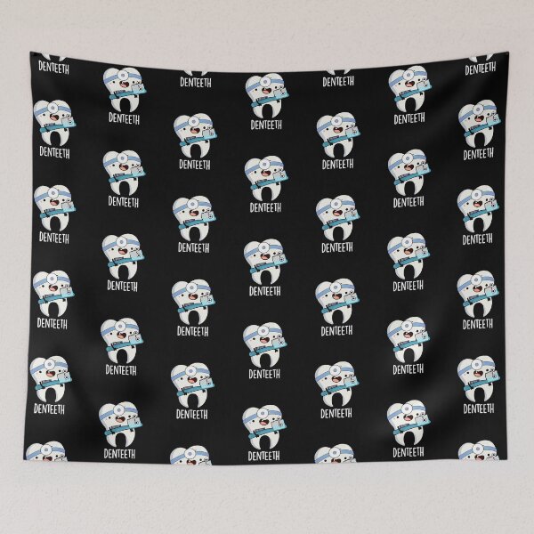 Item preview, Denteeth Funny Teeth Pun (Dark BG) designed and sold by punnybone.