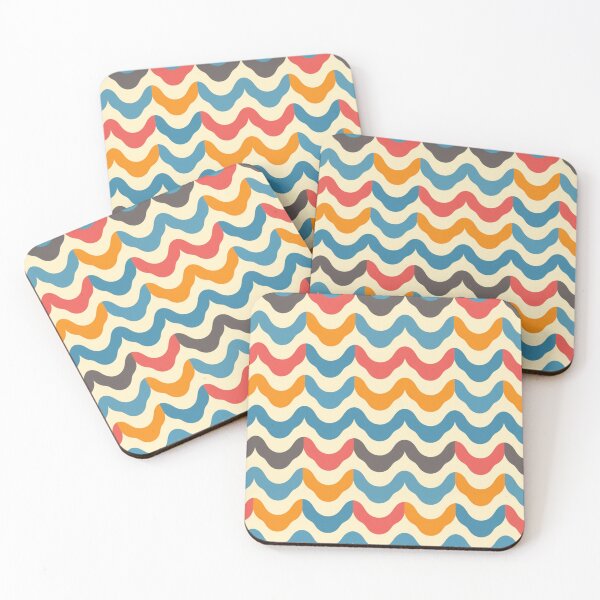 Item preview, Retro Wavy Stripes Pattern designed and sold by ColorfulVanilla.