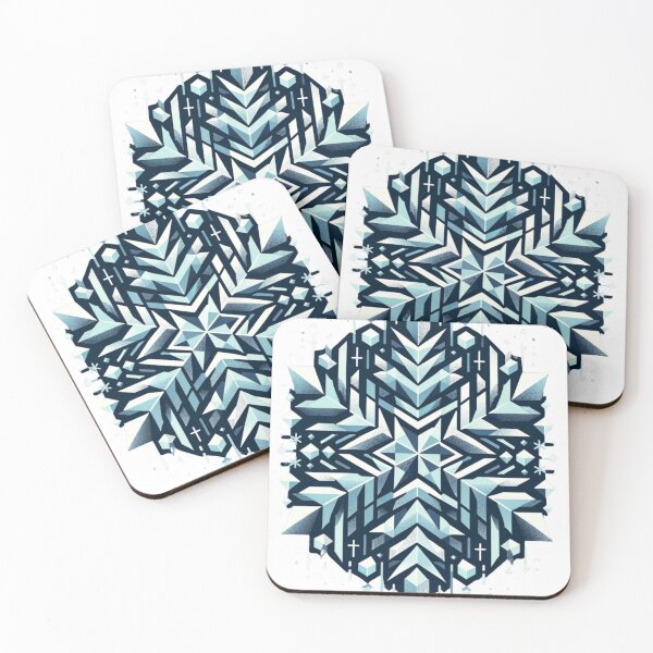 Item preview, Crystal Symmetry: Geometric Snowflake Art designed and sold by Fourseason664.