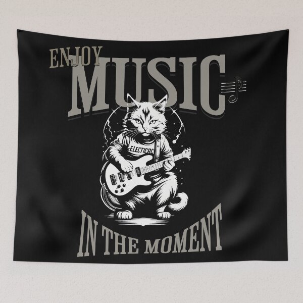 Item preview, Feline Vintage Rhythm: Cats and Guitars in Digital Art designed and sold by Artedig.