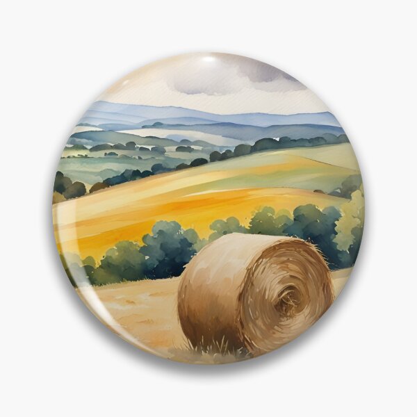 Item preview, Hay Bales in the English Countryside designed and sold by Country-Artist.