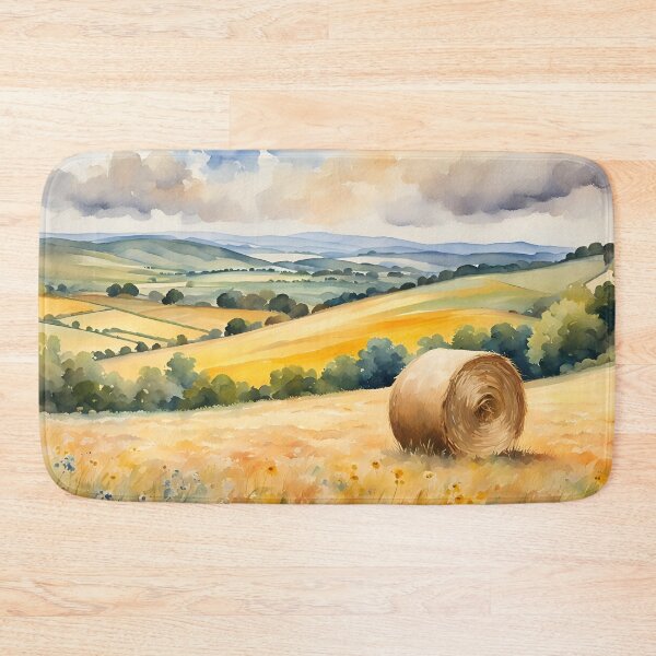 Item preview, Hay Bales in the English Countryside designed and sold by Country-Artist.