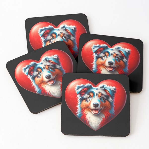 Item preview, My Aussie is My Valentine | Australian Shepherd Heart  designed and sold by TheMostLikely.