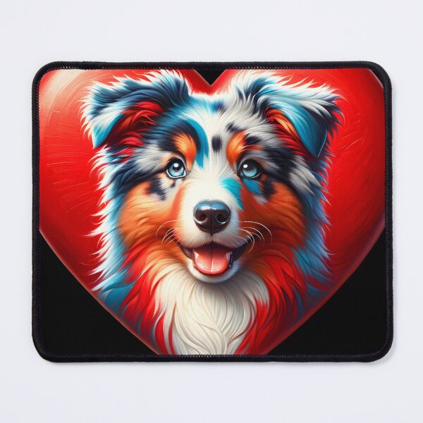 Item preview, My Aussie is My Valentine | Australian Shepherd Heart designed and sold by TheMostLikely.