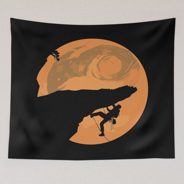 Item preview, full moon and mountain climber t-shirt designed and sold by mantra2023.