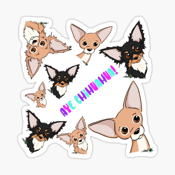 Chihuahua Cartoon Stickers for Sale | Redbubble Chihuahua Cartoon Stickers for Sale | Redbubble