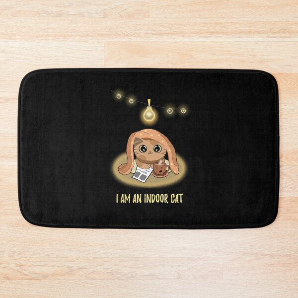 Item preview, I am an indoor cat - cute introvert cat with blanket designed and sold by stayartsy07.